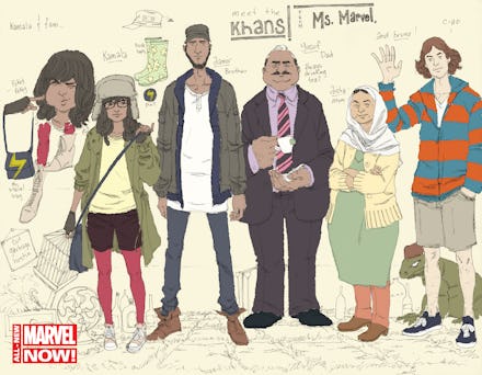 Cover art for Marvel's new  Ms Marvel: Jamala Khan 
