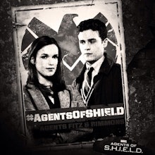 Black and white poster of 'Marvel’s Agents of S.H.I.E.L.D.' 