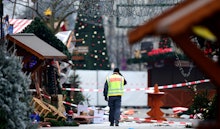 The view of the Christmas Market in Berlin after the attack
