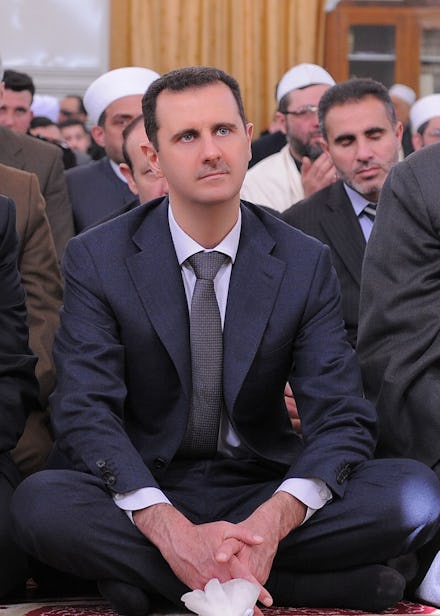 Bashar al-Assad, one of the dictators who couldn't resist airbrushing his photos
