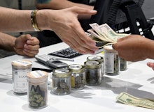 A person selling legal recreational marijuana in Nevada