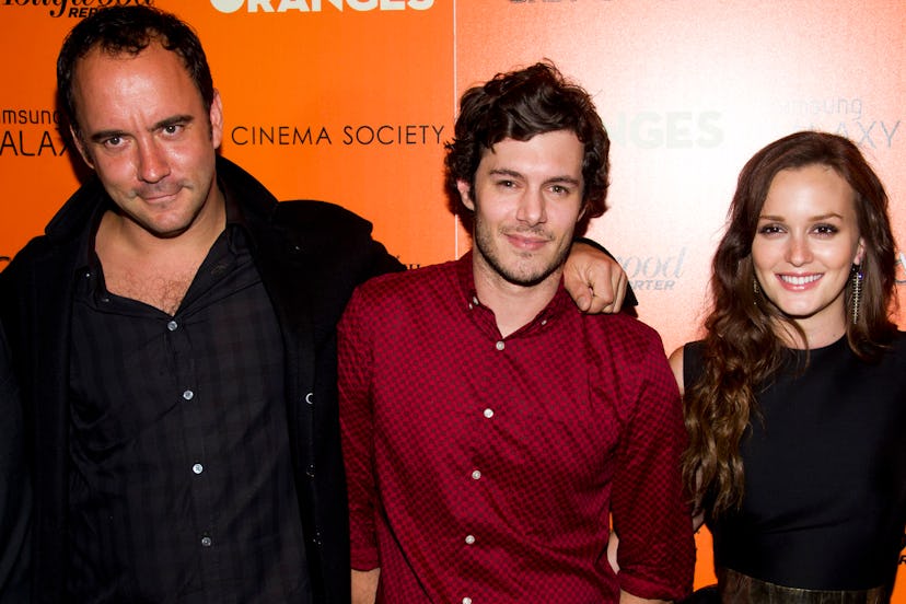 Leighton Meester and Adam Brody at the premiere of the movie called The Oranges
