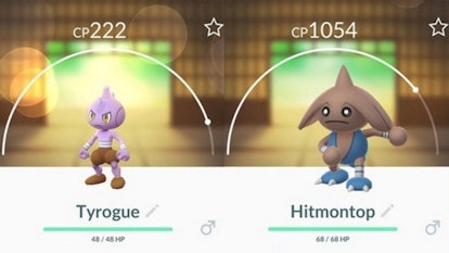 How to evolve Tyrogue into Hitmontop, Hitmonlee and Hitmonchan