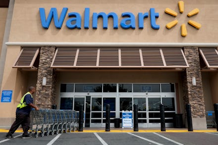 The entrance to a Walmart store