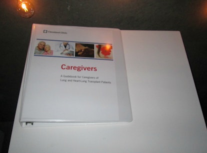 A lung transplant patient manual at the Museum of Broken Relationships