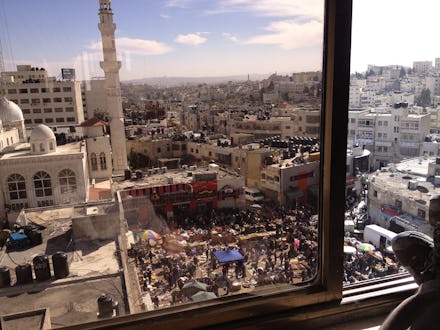 Hostels Sprouting Up in the West Bank of palestine seen from a building window