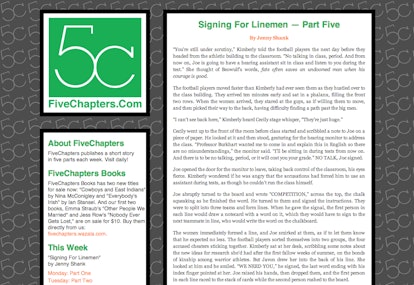 The literary Blog Five Chapters