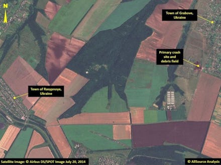 Map explaining Malaysia Airlines crash in Ukraine