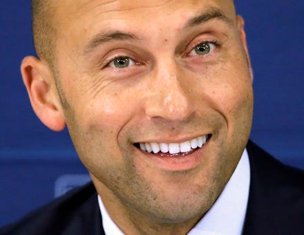 Derek Jeter smiling for a photo