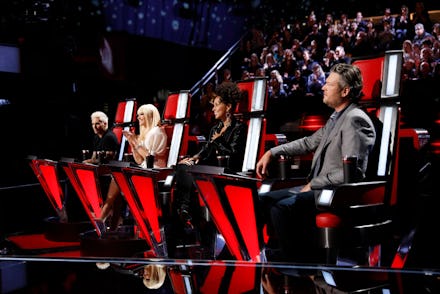 The voice judges in their chairs during 'The Voice' Season 12
