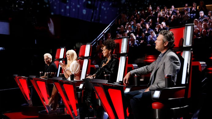 The voice judges in their chairs during 'The Voice' Season 12