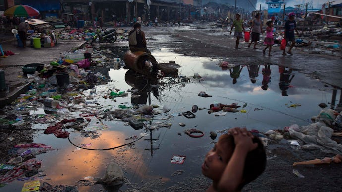 Philippines coast after a Category 5 hurricane