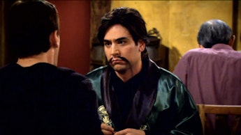 A scene from How I Met Your Mother where Ted Mosby's character is doing Yellowface