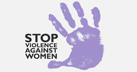 Stop violence against women logo