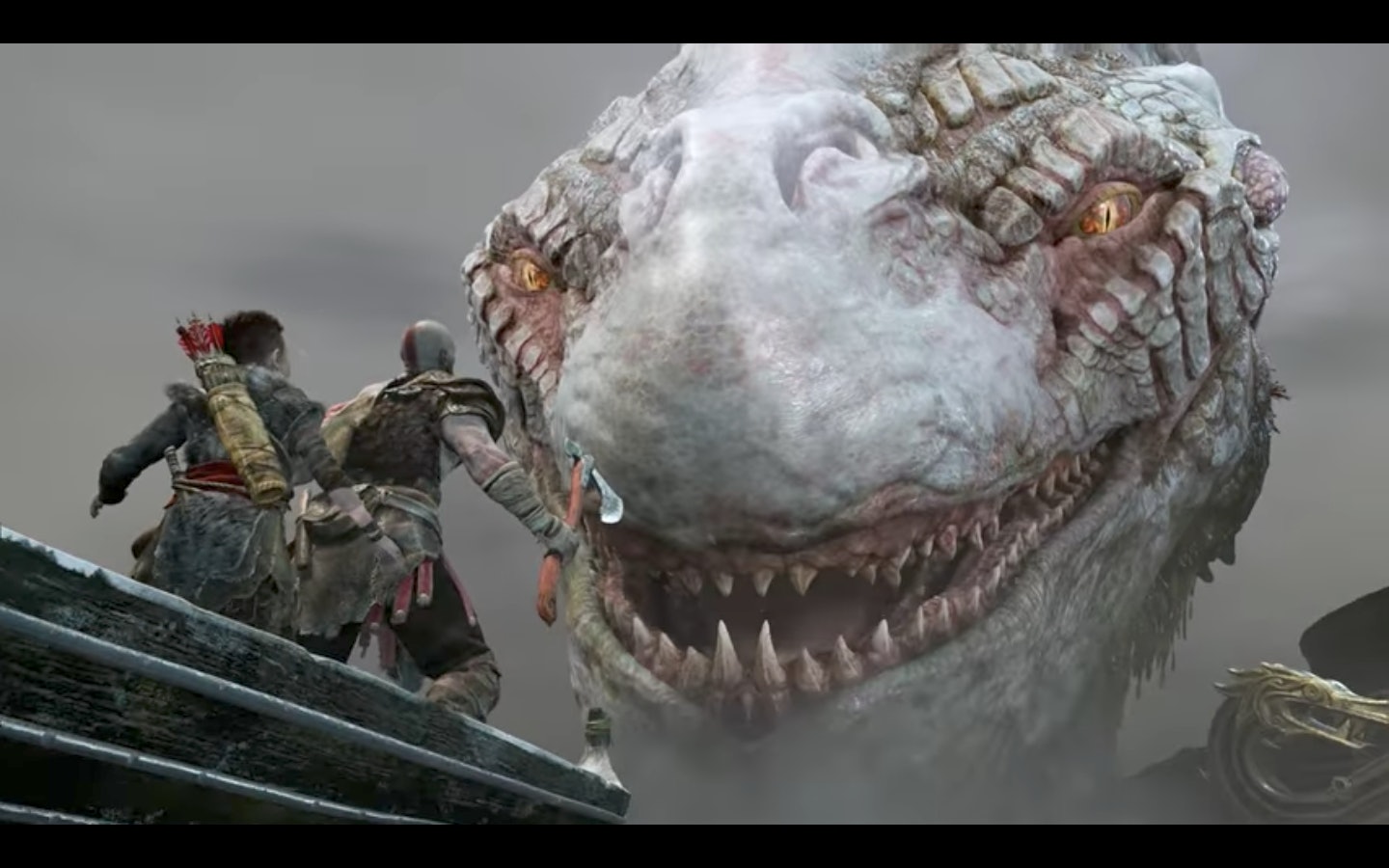 god of war 4 world serpent gameplay reveal what role does jormungand play in the story god of war 4 world serpent gameplay