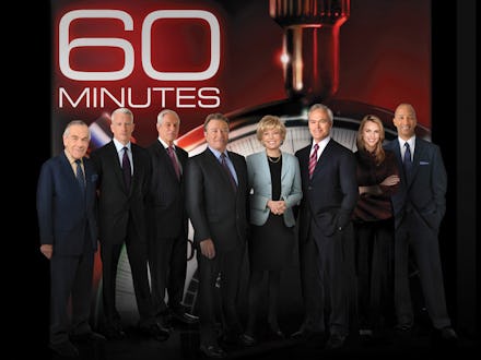 A cover photo of all hosts from the American television program '60 Minutes'