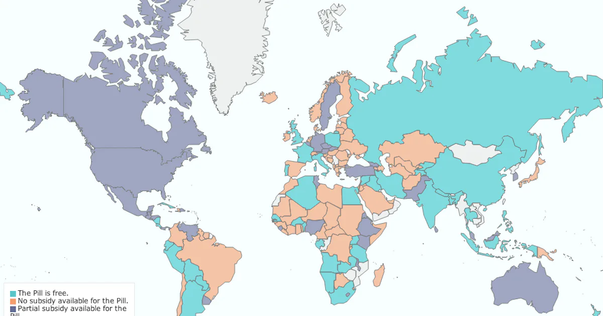 This Map Shows How the U.S. Handles Birth Control Compared to the Rest ...