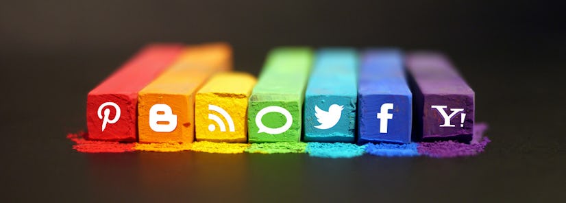 Visual representation of popular social media platforms