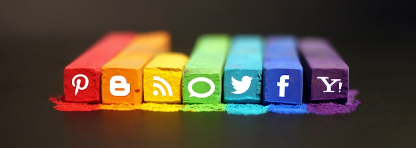Visual representation of popular social media platforms