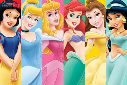 Collage of 6 Disney Princesses
