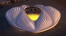 A stadium in Qatar that is shaped like a vagina