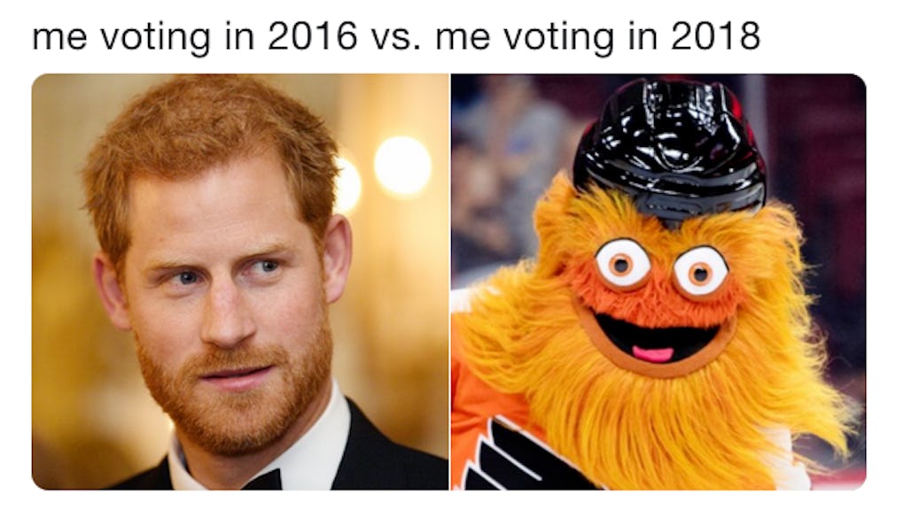 Me Voting In 2016 Vs 2018 Meme Reminds Us Who We Ve Become Since Trump Was Elected