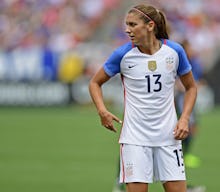 Alex Morgan during a match for USA national team