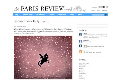 The literary Blog The Paris Review Daily