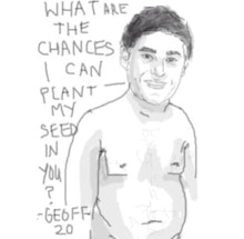 An Anna Gensles sketch, that ridicules the sexist creeps of tinder, saying What are the chances I ca...