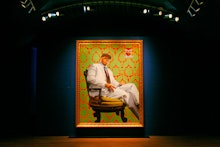 A portrait by the contemporary African American artist Kehinde Wiley