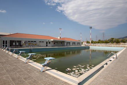 An abandoned dirty swimming pool in Brazil