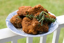 A plate with Thailand's 'Hitler Fried Chicken'