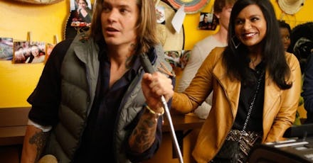 Mindy Kailing and Timothy Olyphant in The Mindy Project