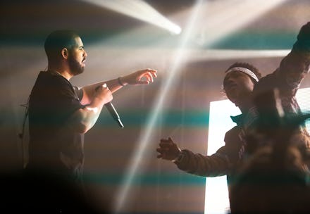 Drake and Young Metro performing