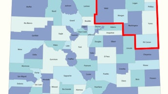 A map of North Colorado with 11 counties marked and they're ready to form the 51st state