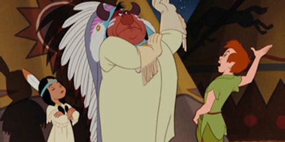 Scene of Peter from a Peter Pan Disney cartoon