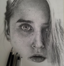 "Alisa" by Monica Lee made only with a pencil