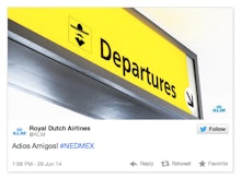 Royal Dutch Airlines' Offensive Tweet