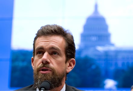 Twitter's co-founder Jack Dorsey speaking during an interview