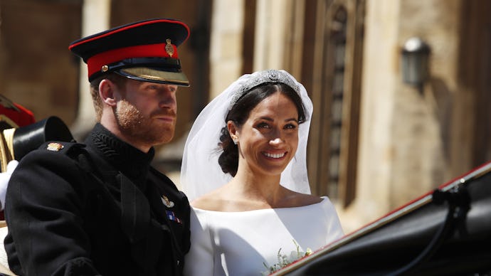 Prince Harry and Meghan Markle at their all-day royal wedding celebration