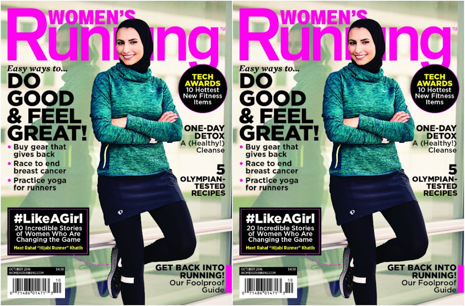 Women's Running' makes history by featuring first hijab-wearing marathoner  on its cover