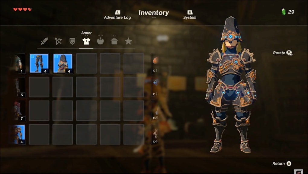 Zelda Breath Of The Wild Ancient Armor Location And Guide For Where To Get It