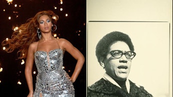 Collage of Audre Lorde and Beyoncé photos