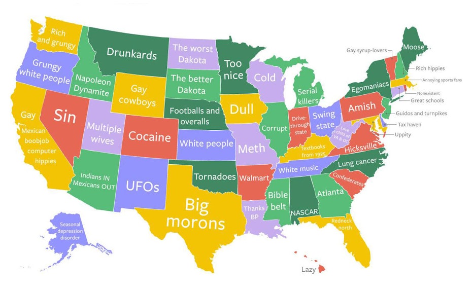 Whats The Worst Stereotype About Every State In 50 S