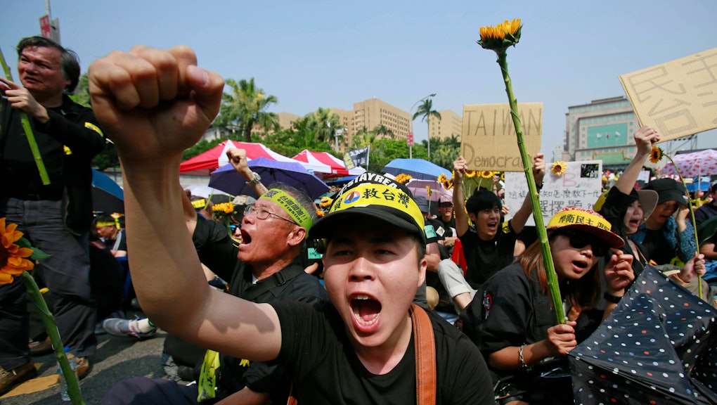 100 000 People Are Protesting In Taiwan And Their Sunflower Movement Is Strikingly Beautiful