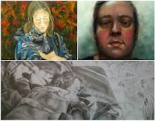 Collage of three stunning portraits of people with autism