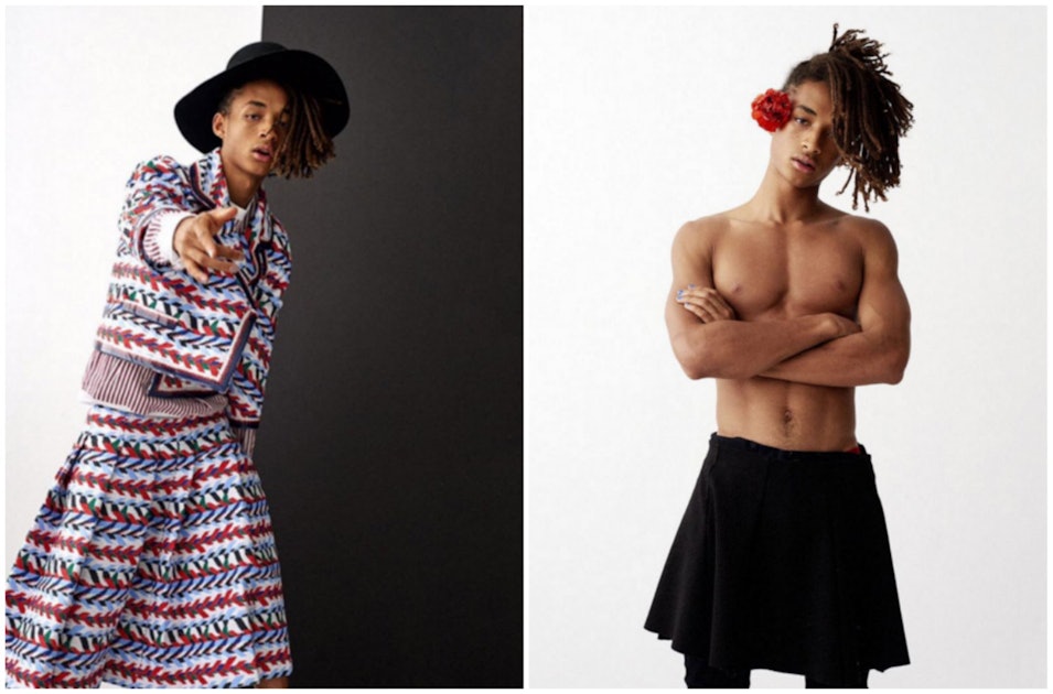 Jaden Smith challenges gender stereotypes by wearing a dress in