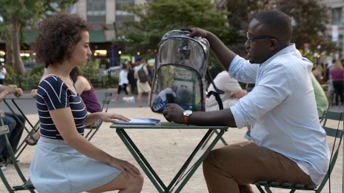 Ilana and Lincoln in a scene from the 'Broad City' TV show