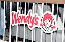 Wendy's sign on a restaurant window