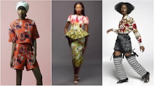 Models wearing clothing designed by african designers